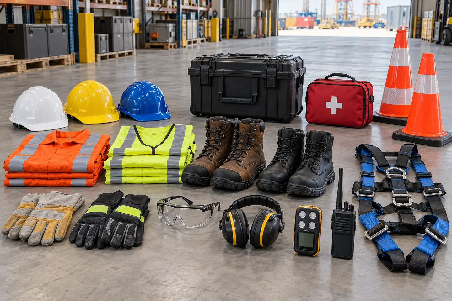PPE and industrial field equipment arranged for supply